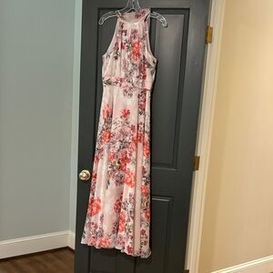 Eliza J Floral Maxi Dress - Pink and White